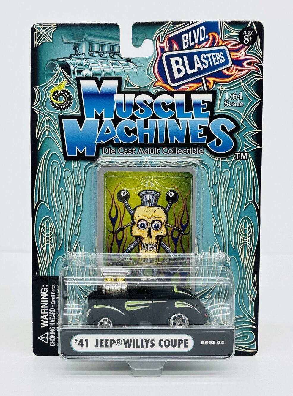 Muscle Machines '41 Jeep Willys Coupe Black 1:64 Blvd Blasters BB03-04 Sealed